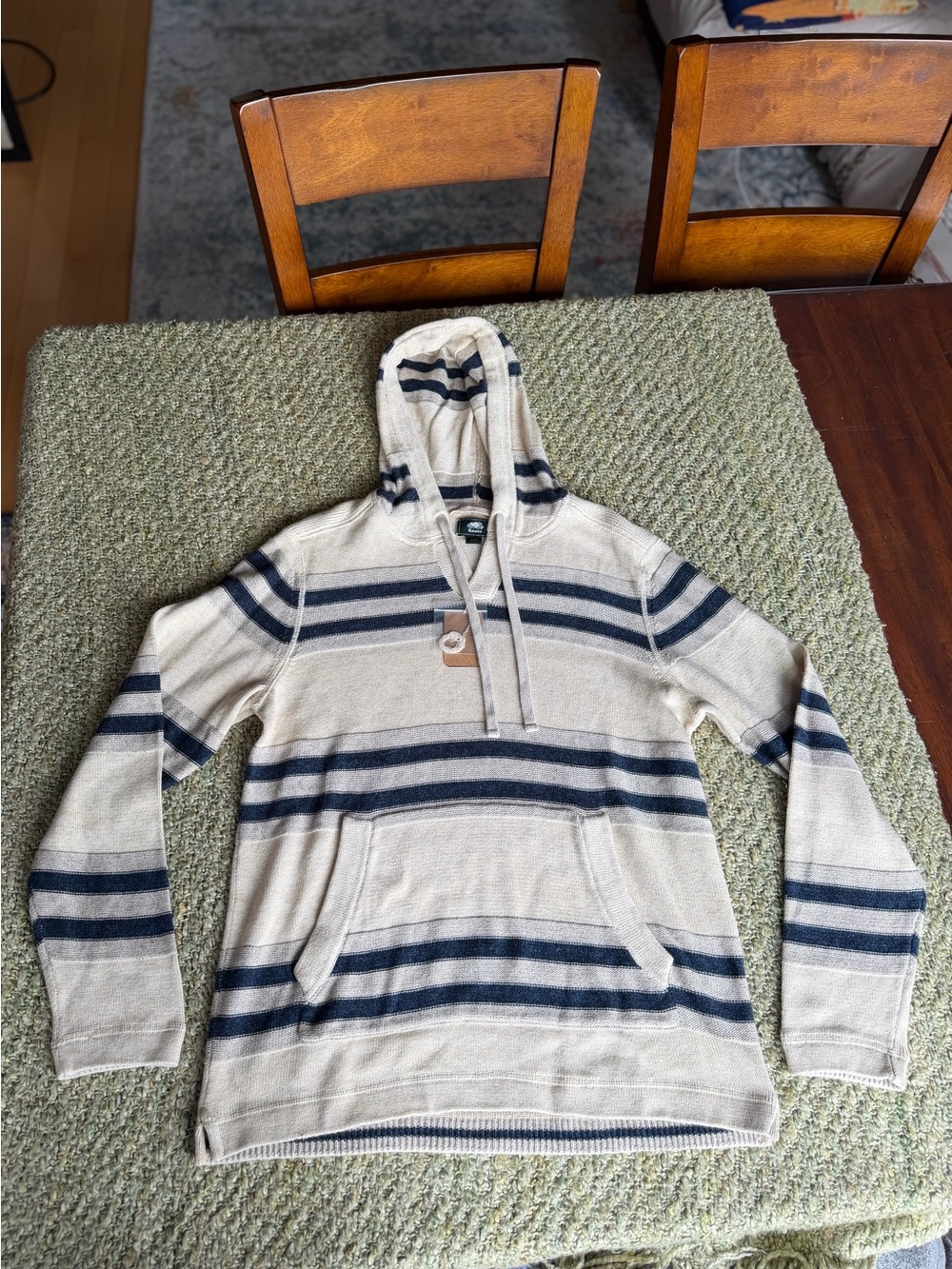 Roots Baja Sweater Hoody NWT – Sargasso Sea Mix, Men’s Medium